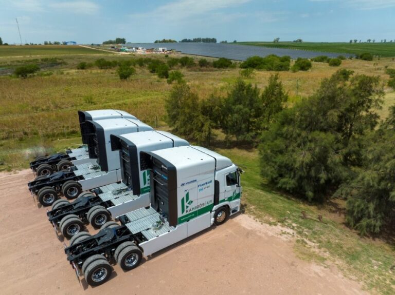 Camión que funciona con hidrógeno.